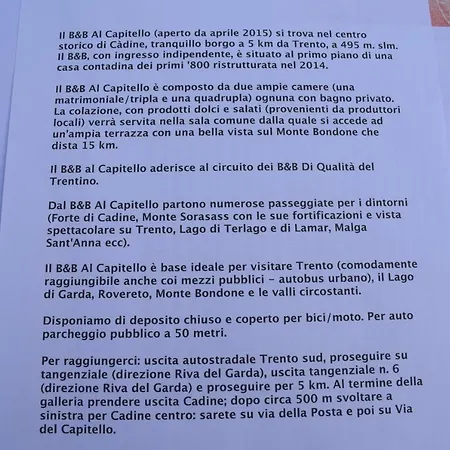 Bed and Breakfast Al Capitello